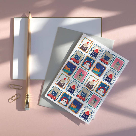 A6 Stamp Collection Christmas card