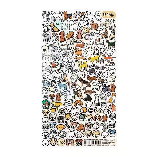 dog stickers for journalling, notebooks, planners