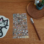 illustrated sticker sheet from zero per zero