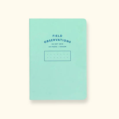 A6 Field Observations notebook, blue, dot grid pages