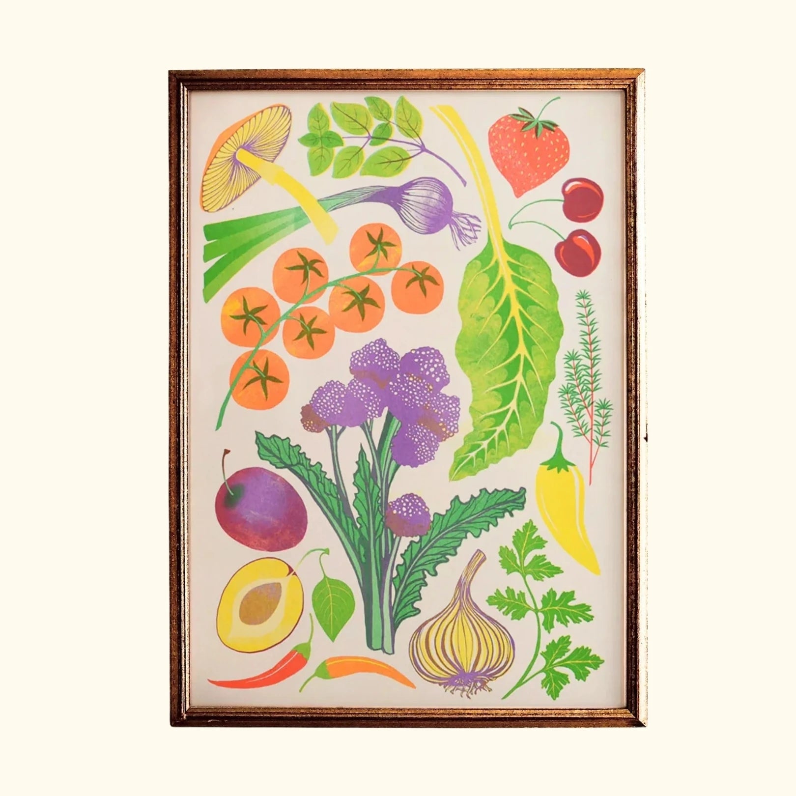 Homegrown risograph print, A3, by Printer Johnson