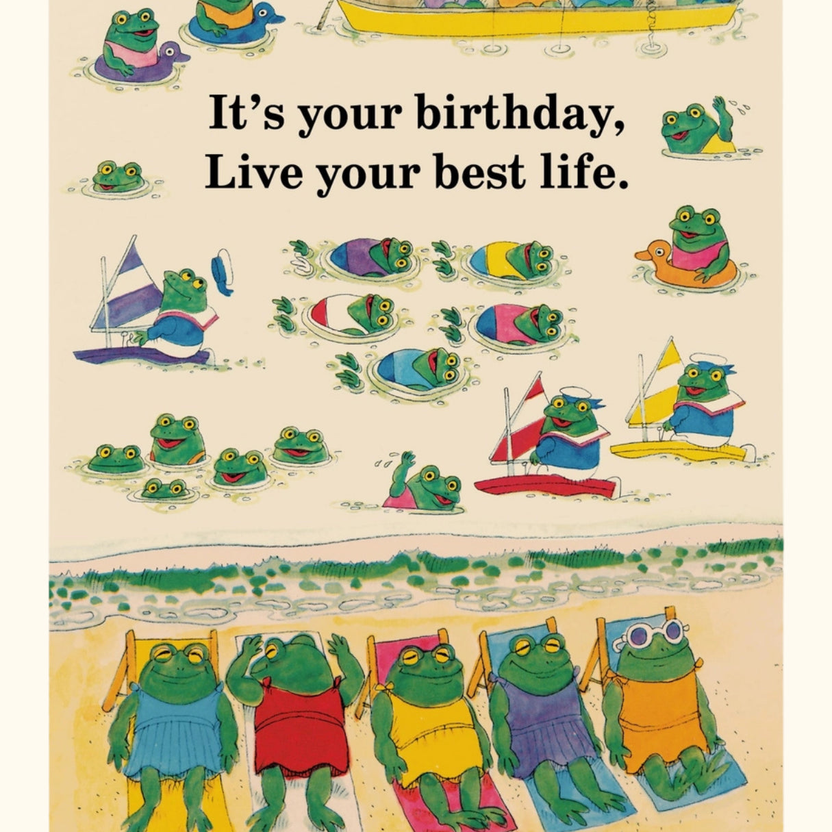 Live Your Best Life Richard Scarry Greeting Card