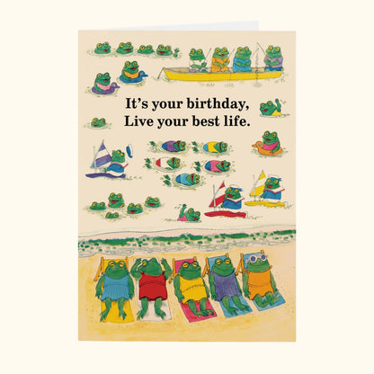 Live Your Best Life Richard Scarry Greeting Card