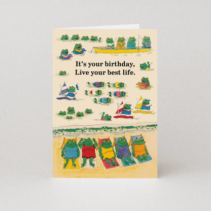 Live Your Best Life Richard Scarry Greeting Card