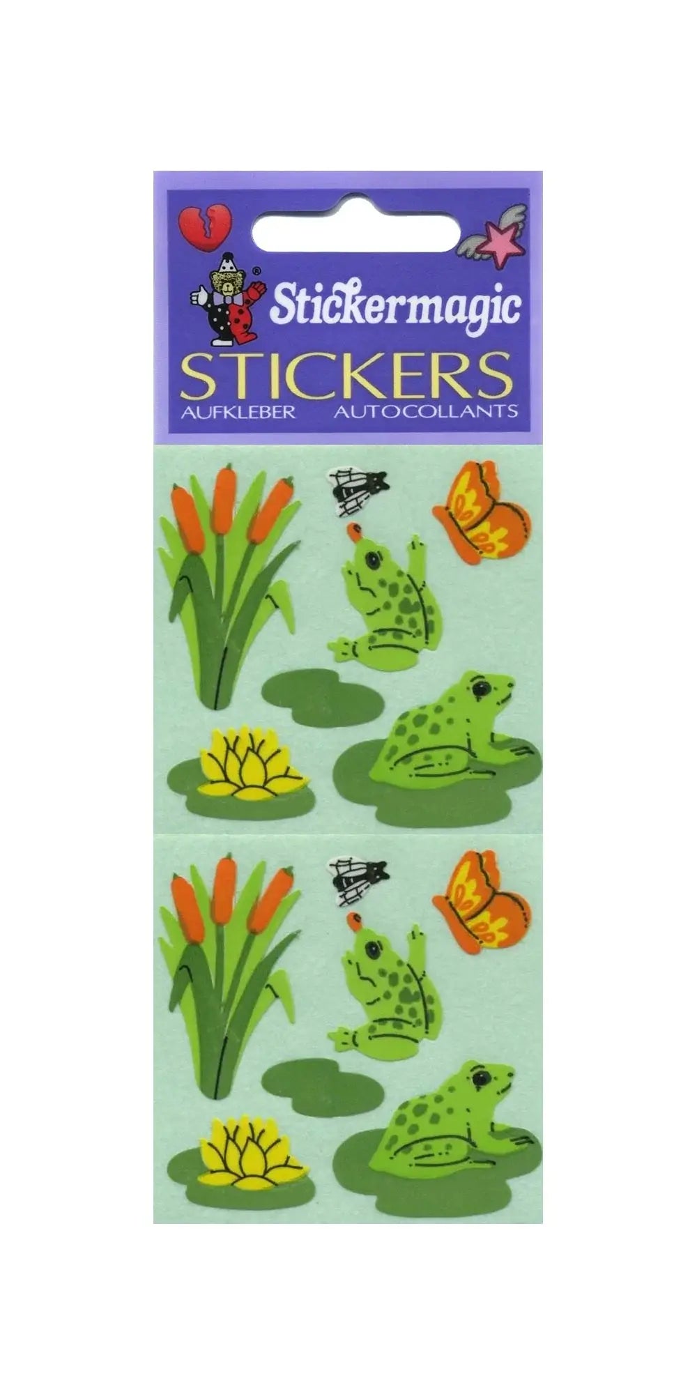 Fuzzy Frog & Lily Pad Mini Sticker Sheet