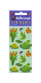 Fuzzy Frog & Lily Pad Mini Sticker Sheet