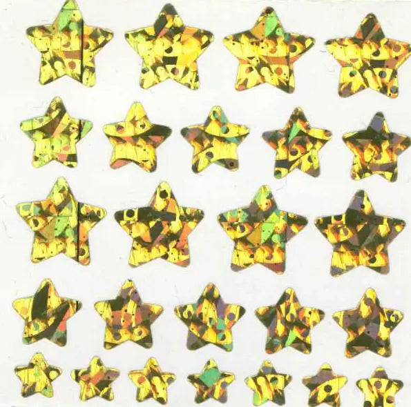 Holographic Gold Star Mini Sticker Sheet