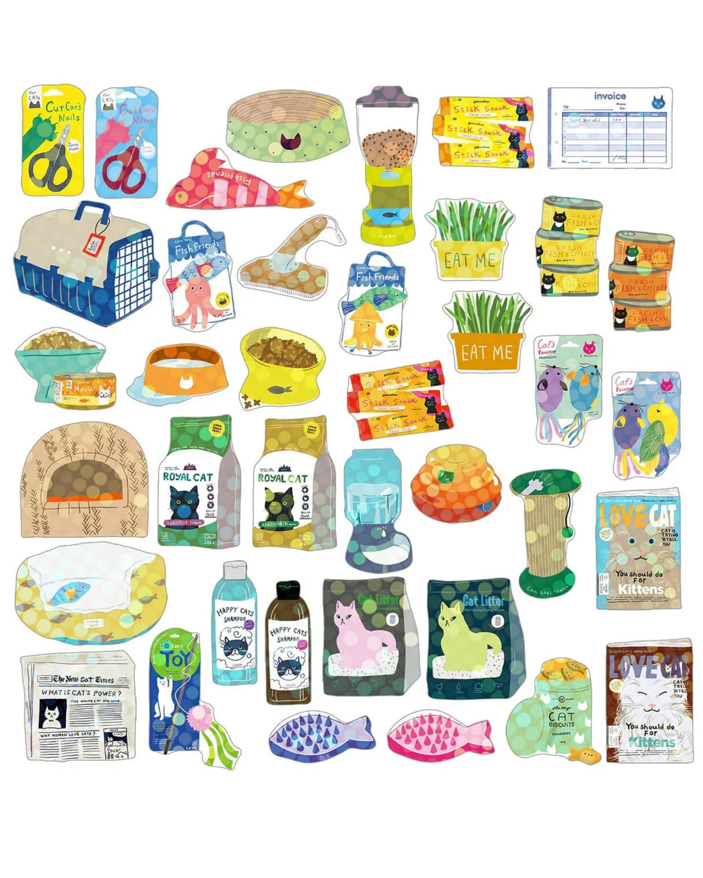 Greeting Life Haco Stickers – Cat Supplies