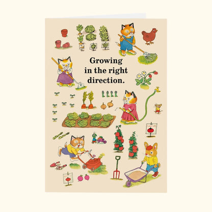 Growing In The Right Direction Richard Scarry Greeting Card
