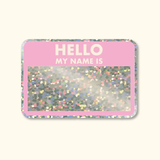 Hello My Name Is.. Glitter Sticker