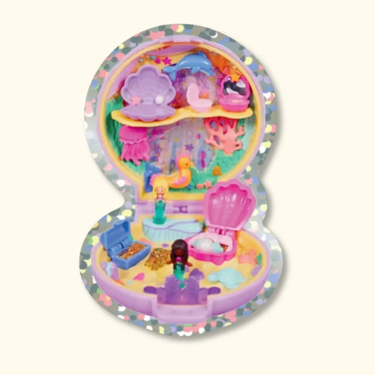 Polly Pocket Mermaid Glitter Vinyl Sticker