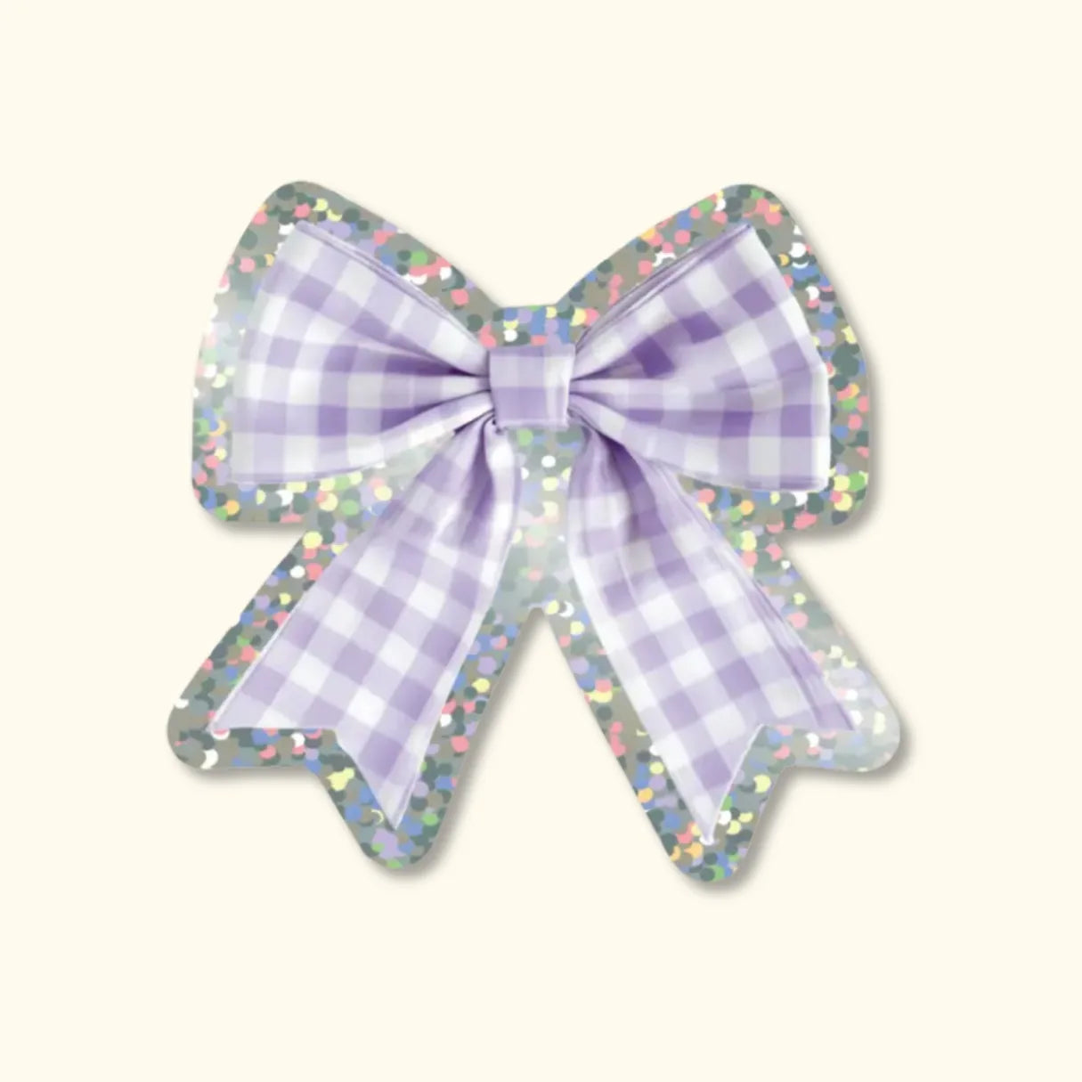 Bow Glitter Vinyl Sticker