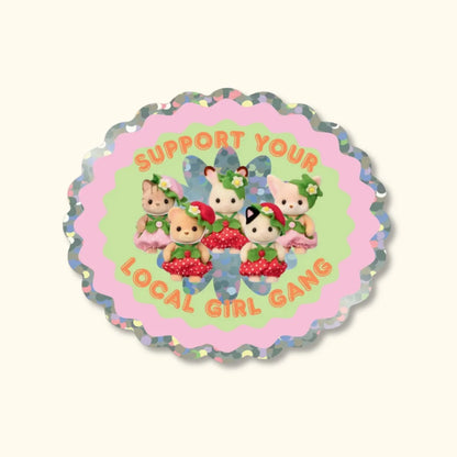 Girl Gang Vinyl Glitter Sticker