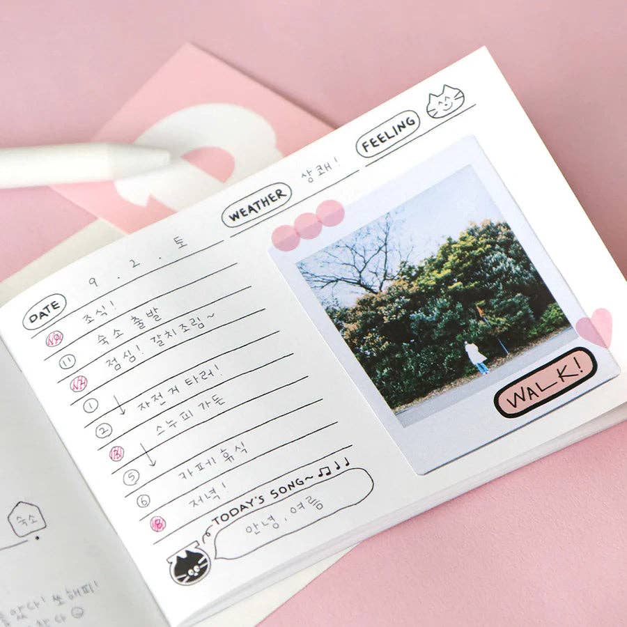 Inside pages of Pocket-sized daily mini notebook