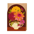 Dahlia Floral Greeting Card by Studio Boketto