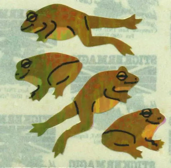 Shiny Jumping Frog Mini Sticker Sheet