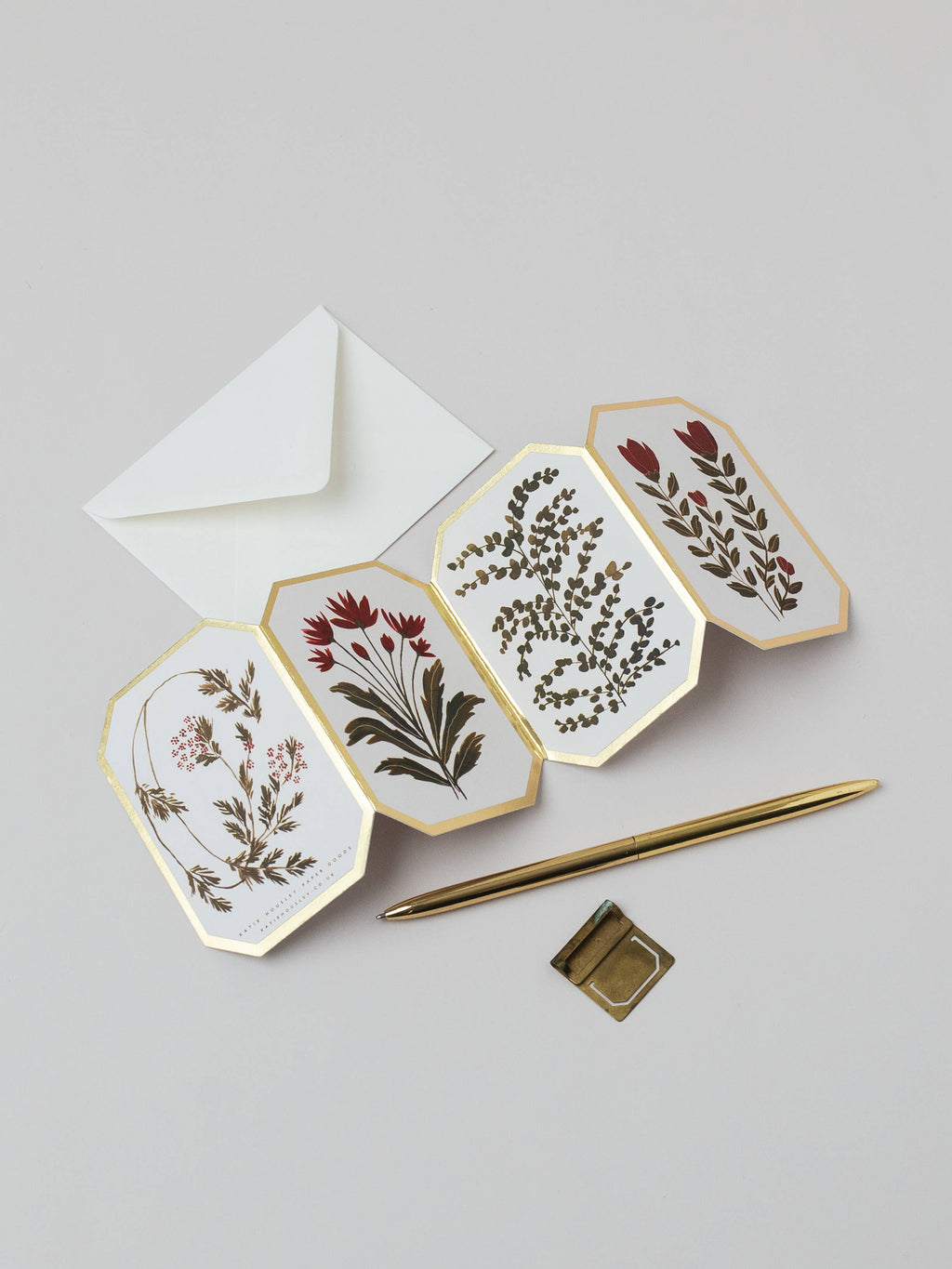 Botanical concertina card by Katie Housley