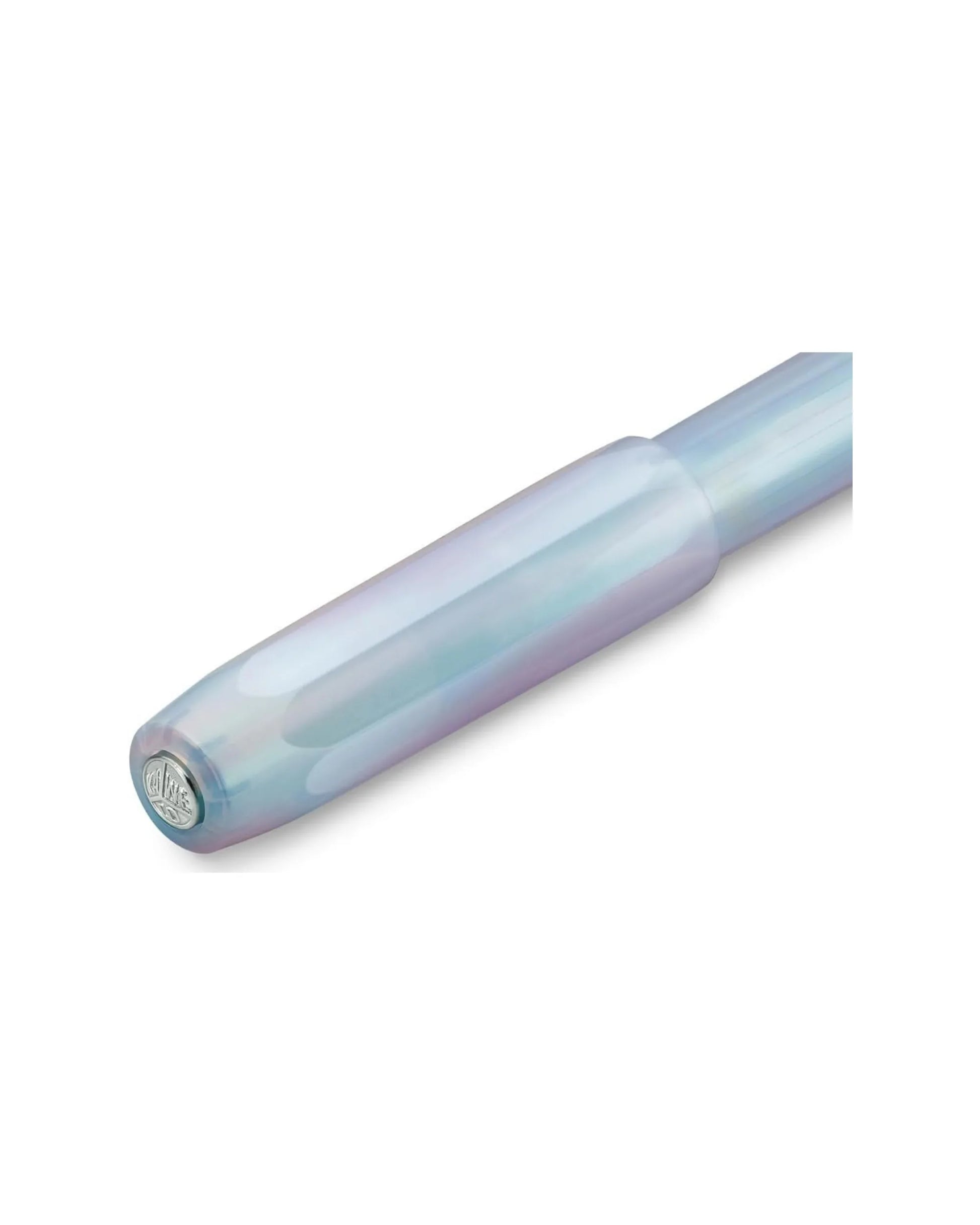Kaweco Perkeo Rollerball Pen Iridescent Pearl, cap top close-up