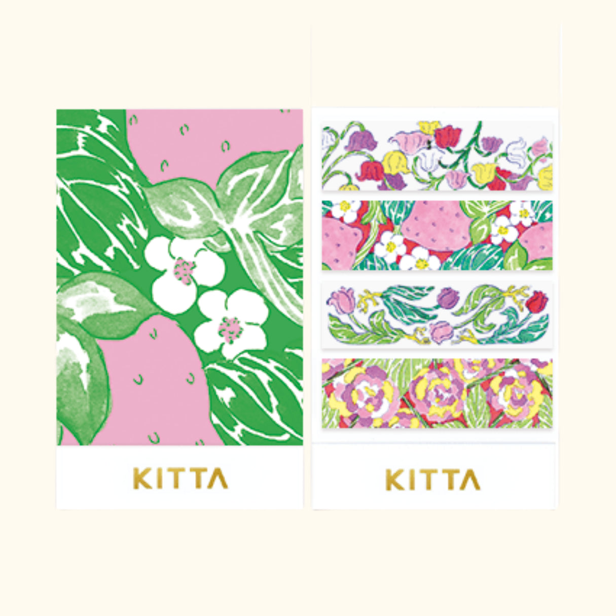 King Jim KITTA Basic Pre-Cut Washi Tape in Plant