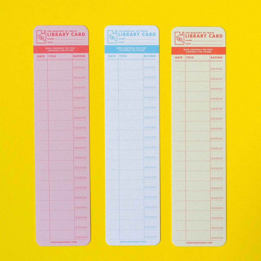 Library Card Bookmark: Blue - Bookmark - Subject to Change