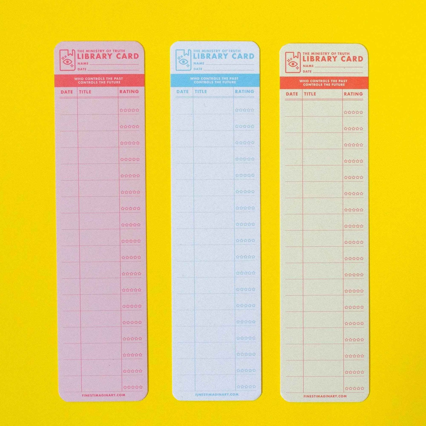 Library Card Bookmark: Blue - Bookmark - Subject to Change