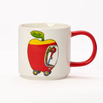 Magpie x Richard Scarry Lowly Worm Apple Car Mug