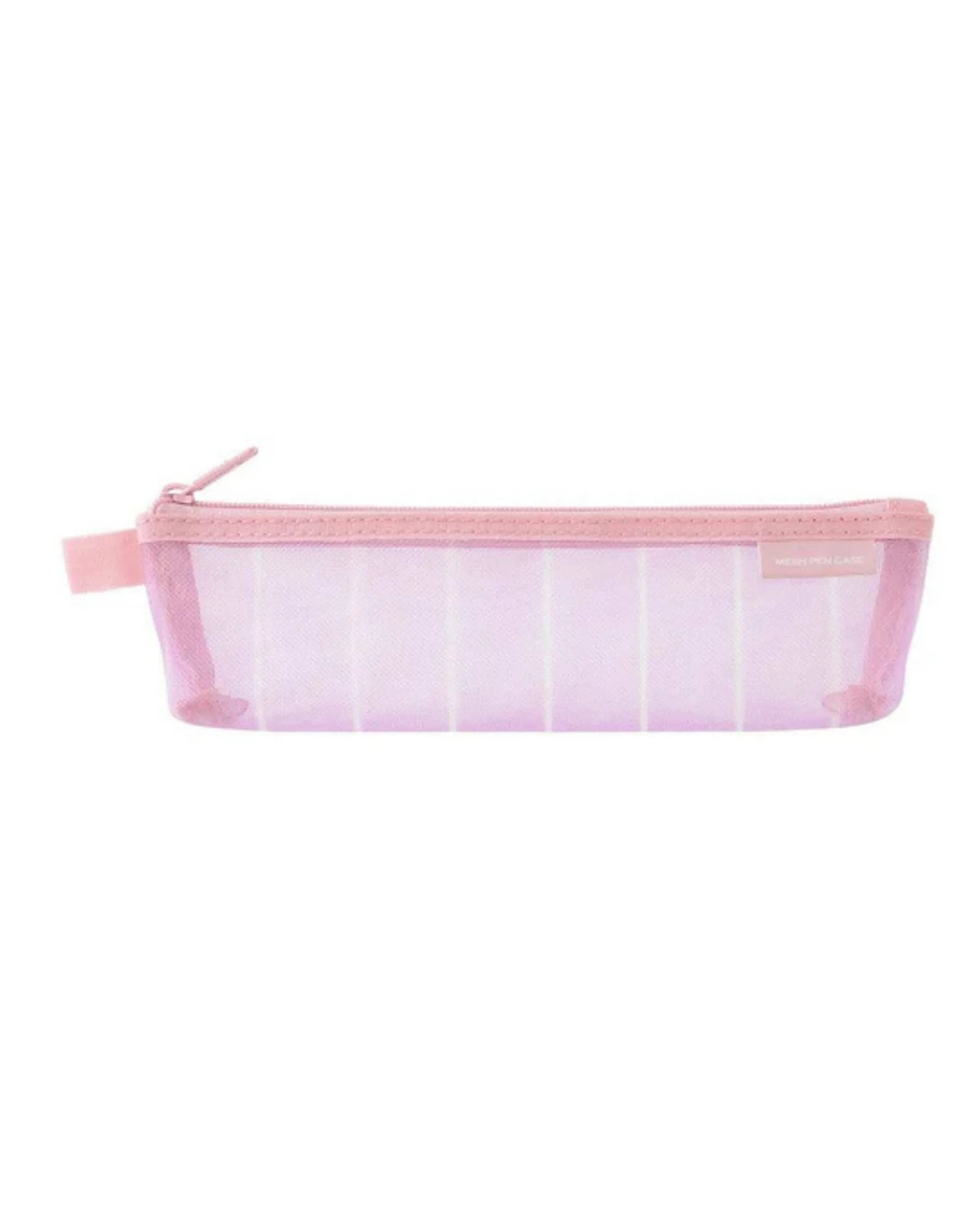 Midori Mesh Pen Case – Pink Stripe