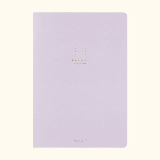 Midori A5 dot grid notebook in purple