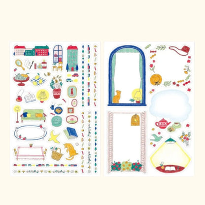 Midori Yuru Log Sticker Sheets – Daily Life (2 Sheets)