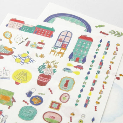 Midori Yuru Log Sticker Sheets – Daily Life (2 Sheets)