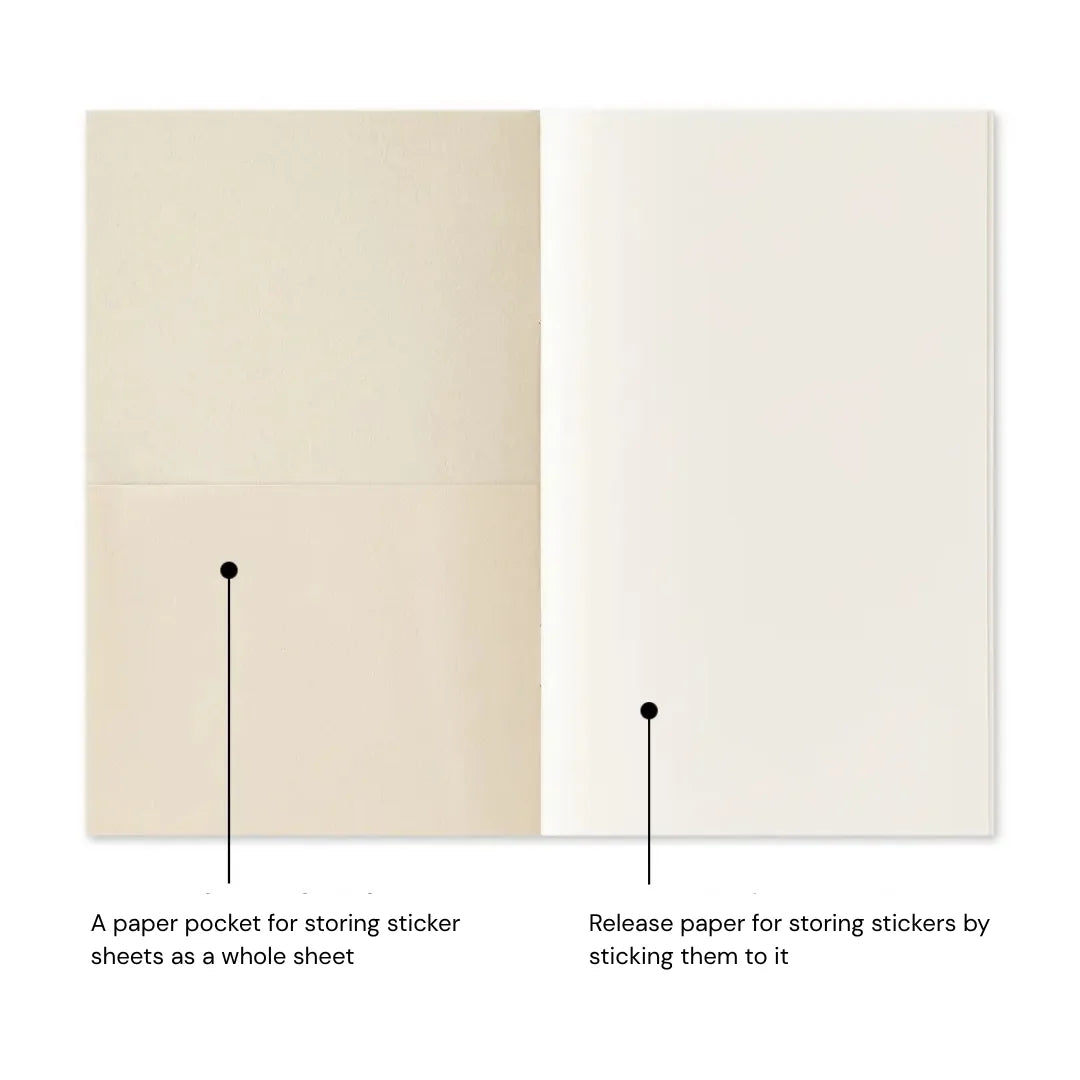 Midori Sticker Book with Pocket – Light Blue