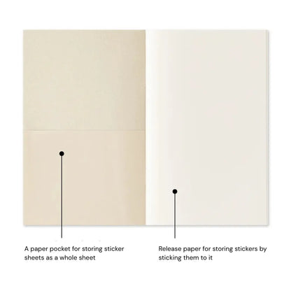 Midori Sticker Book with Pocket – Light Blue