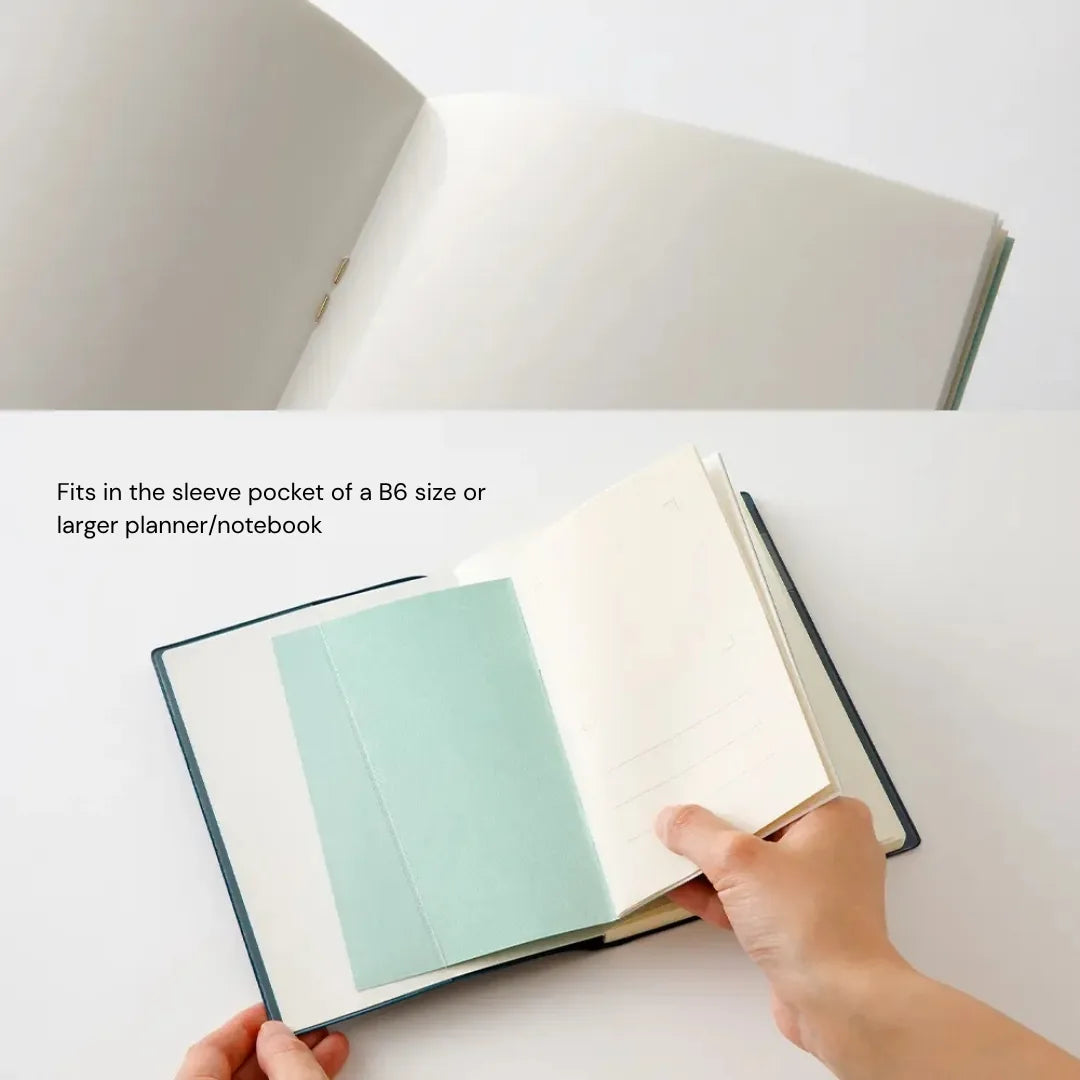 Midori Sticker Book with Pocket – Light Blue