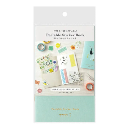Midori Sticker Book with Pocket – Light Blue