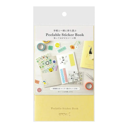 Midori Sticker Book with Pocket – Yellow