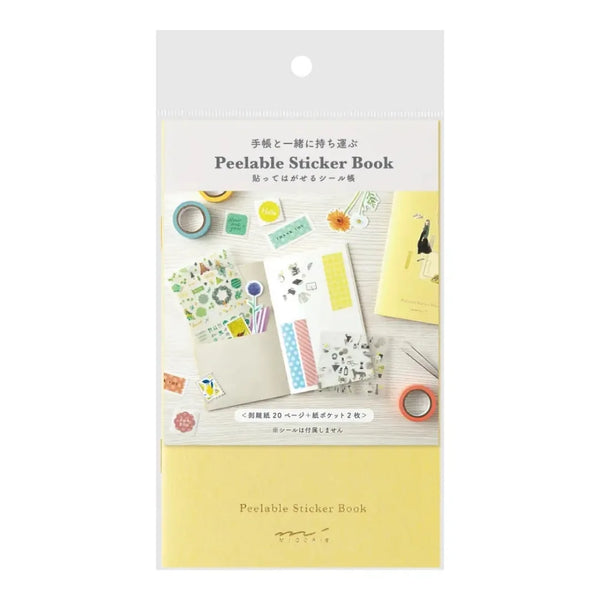 Midori Sticker Book with Pocket – Yellow