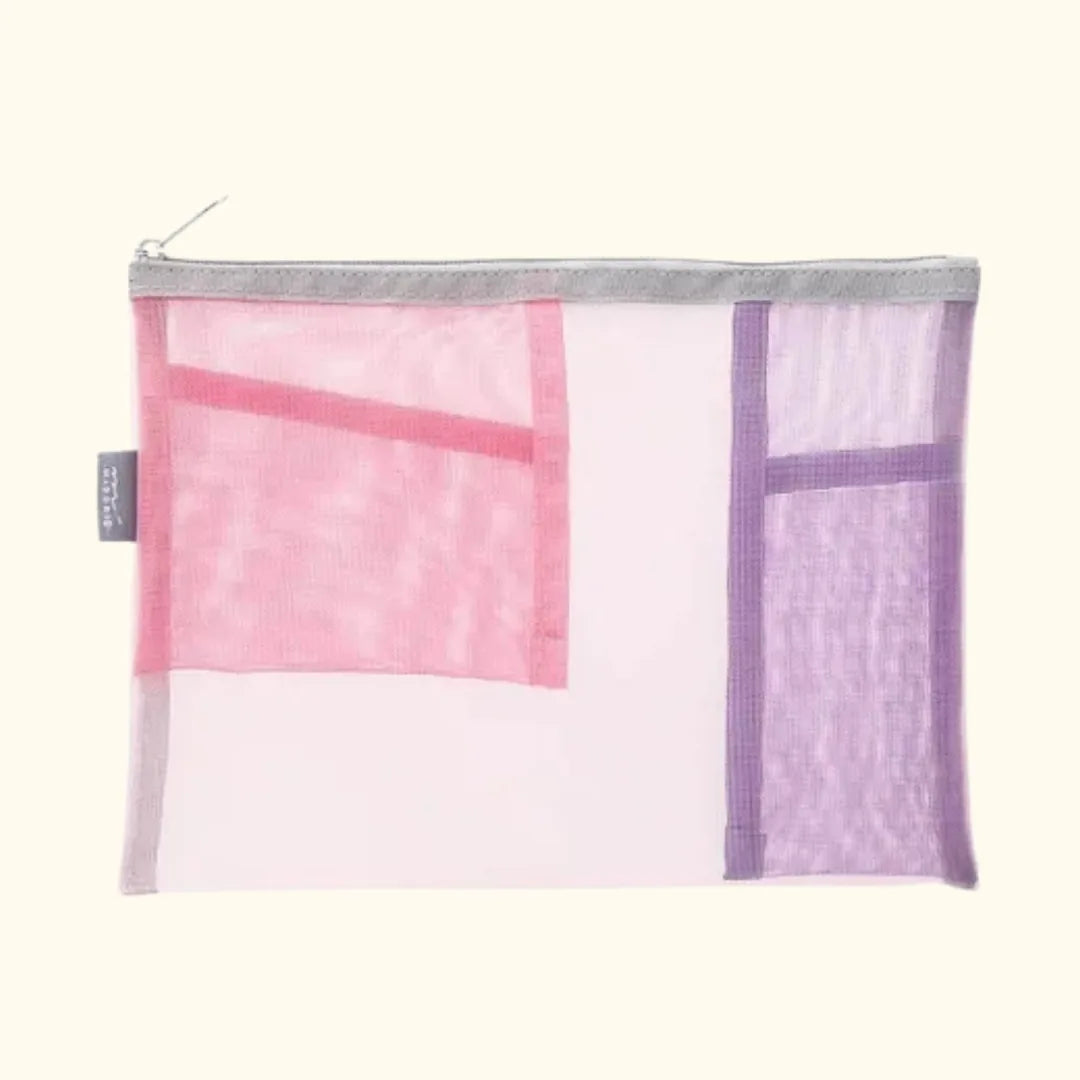 Midori Pen & Tool Pouch Mesh – Pink