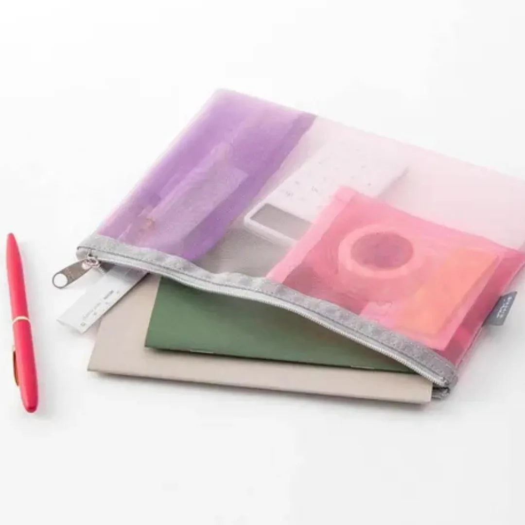 Midori Pen & Tool Pouch Mesh – Pink