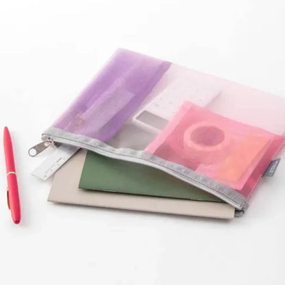 Midori Pen & Tool Pouch Mesh – Pink