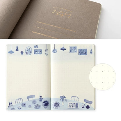 Midori Yuru Log Notebook B6 – Blue Nordic