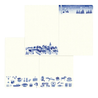 Midori Yuru Log Notebook B6 – Blue Nordic