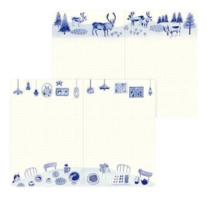 Midori Yuru Log Notebook B6 – Blue Nordic