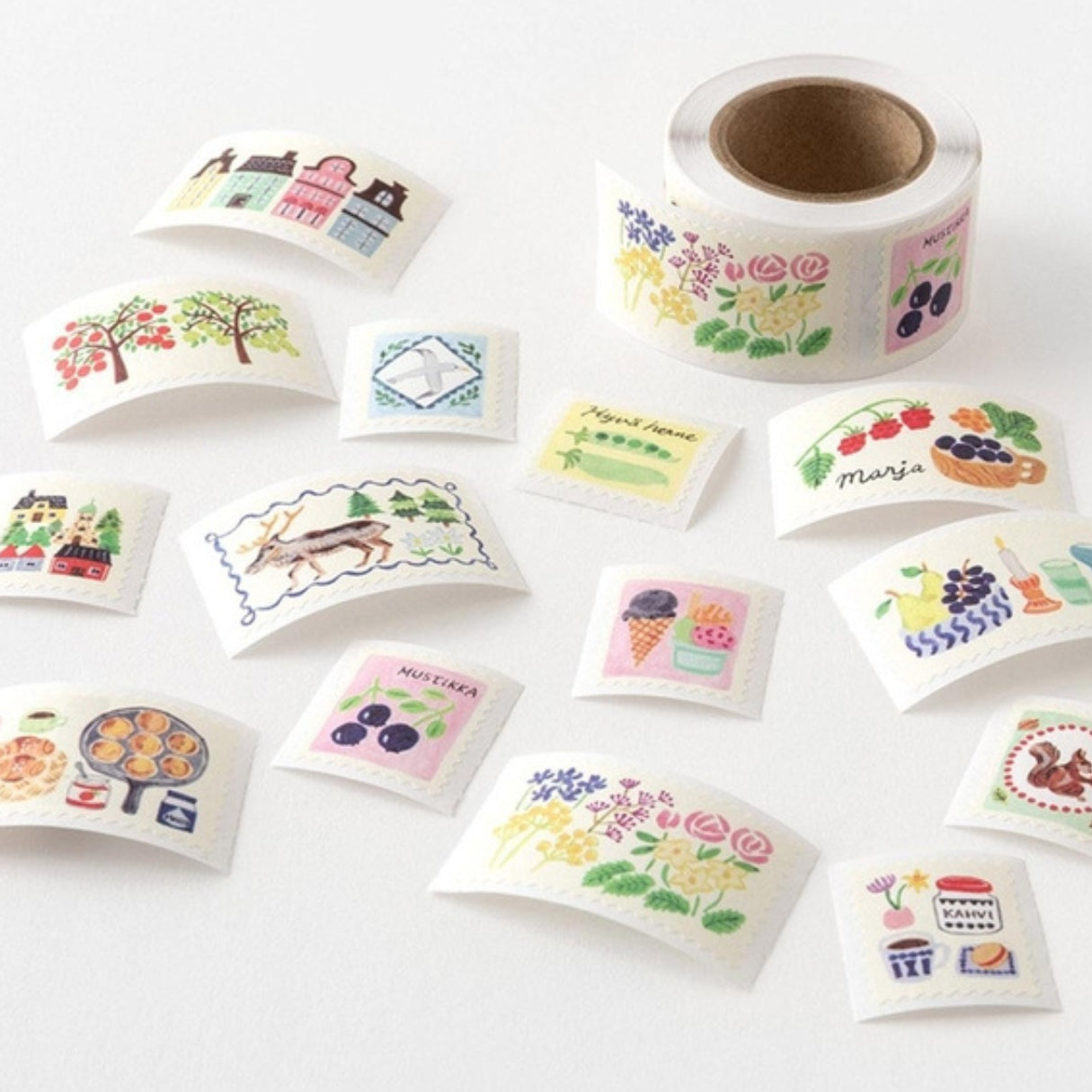 Midori Yuru Log Roll Sticker – Stamps