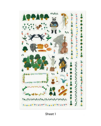 Midori Yuru Log Sticker Sheets – Scandinavia (Set of 2)
