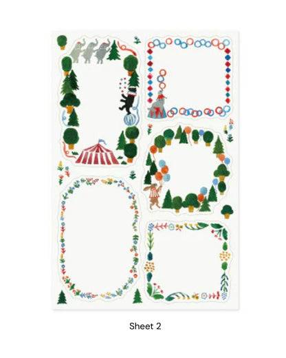 Midori Yuru Log Sticker Sheets – Scandinavia (Set of 2)