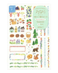 Midori Yuru Log Sticker Sheets – Forest Animal (Set of 2)