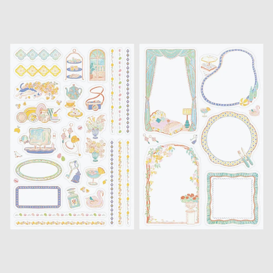 Midori Yuru Log Sticker Sheets – Travel & Hotel (2 Sheets)
