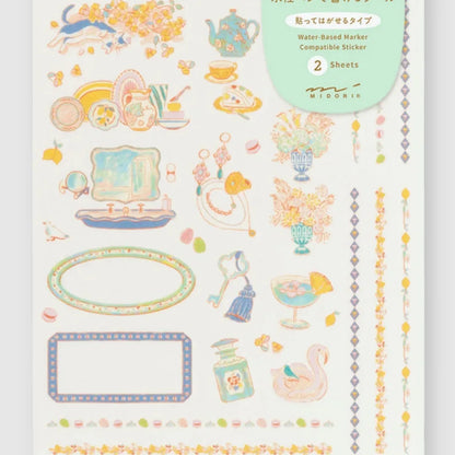 Midori Yuru Log Sticker Sheets – Travel & Hotel (2 Sheets)