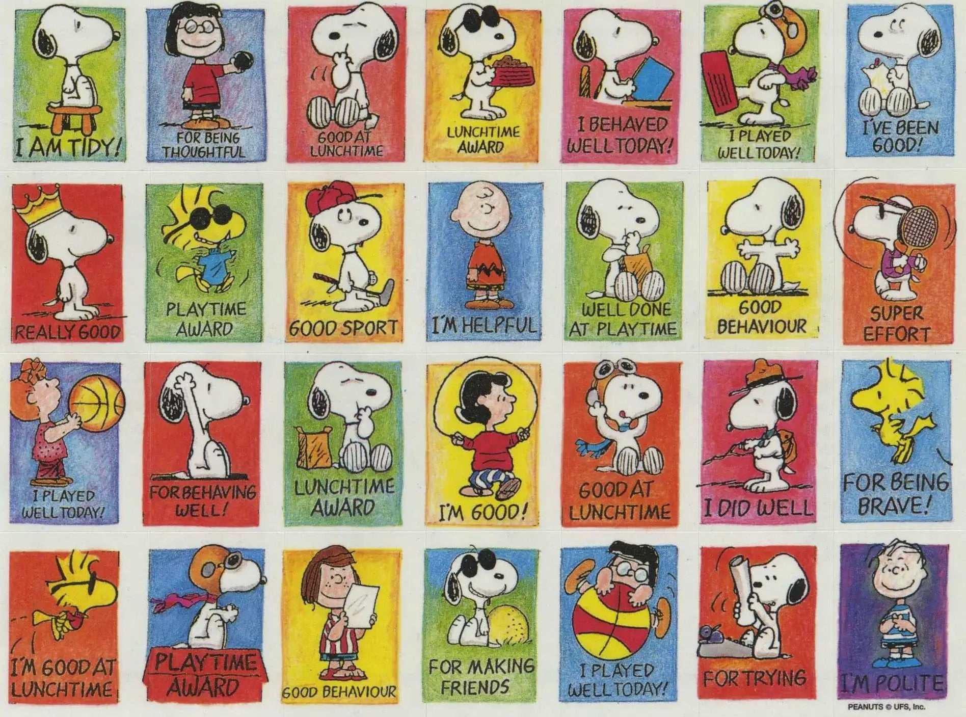 Peanuts School Reward Mini Sticker Sheet