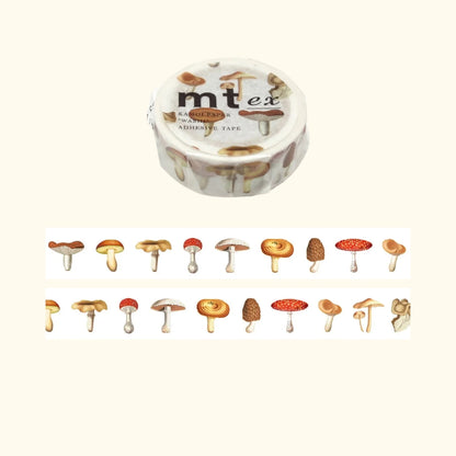 mt 15mm washi tape, mushroom design